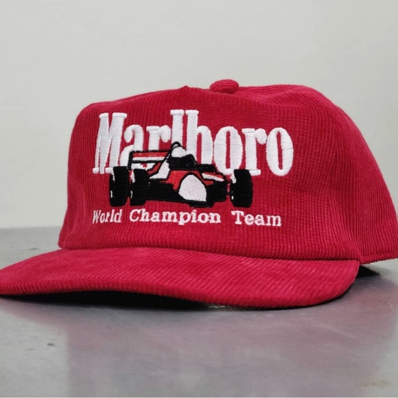 Deadstock Embroidered Marlboro Racing Corduroy Hat
